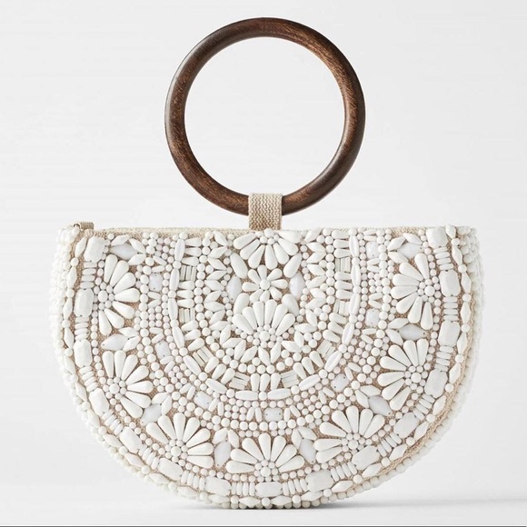 Zara Handbags - Zara Mini Beaded Crossbody Bag